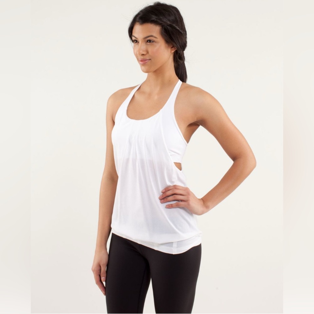 Lululemon Size 4 Lululemon Practice Freely Tank White